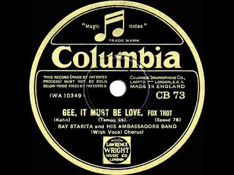 1930 Ray Starita - Gee, It Must Be Love (Sam Browne, vocal)