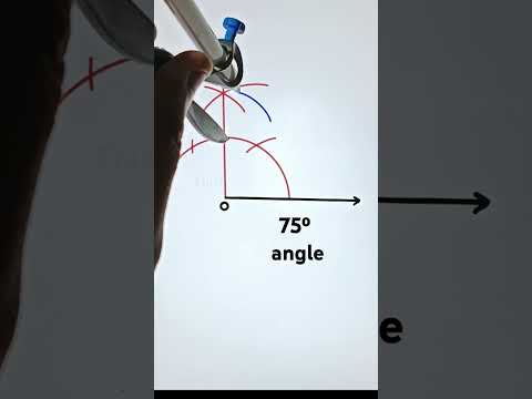 how to construct 75 degree angle using compass | 75⁰ angle