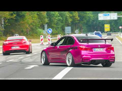 Cars Leaving Nürburgring Tankstelle - M5 G90, Huracan EVO, Revuélto, C6 Z06, M3 F80, R8, RS6 V10..