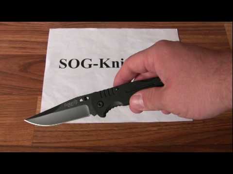 SOG Fusion Salute Knife Black FF-11 Demonstration