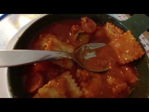 MongoTV_4854 - Min Aftensmad - DANISH MUKBANG - Ravioli Med PØLSE og OST