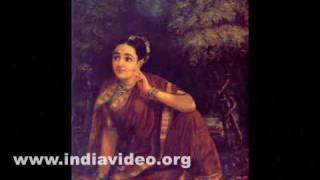 Radha waiting for Krishna in Kunjavan by Raja Ravi Varma 