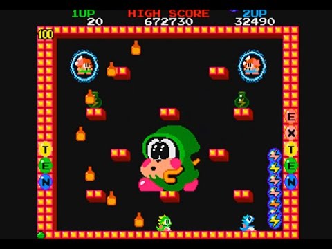 Bubble Bobble 2 Player Gameplay (Rounds 1 - 100)