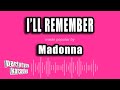 Madonna I Ll Remember Karaoke Version