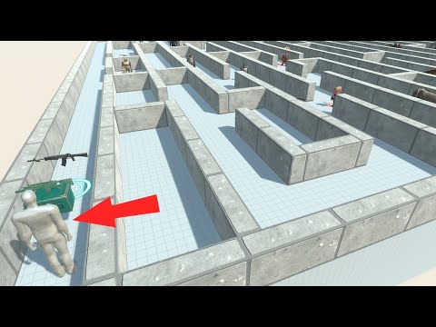 🔴LIVE :FPS EXTREME DEATH RICE/PARKOUR/RUN in MAZE/FOREST-Animal Revolt Battle Simulator