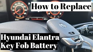 How to Replace Hyundai Elantra Key Fob Battery