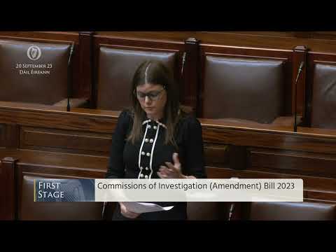 Kathleen Funchion introduces Commission of Investigation Amendment Bill