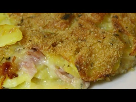 TORTINO DI PATATE AL FORNO con cotto e formaggio [sub eng]