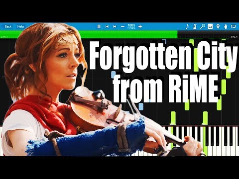 Lindsey Stirling - Forgotten City from RiME ( Piano Version ) | Synthesia Piano Tutorial