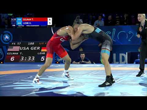 1/2 FS - 57 kg: T. GILMAN (USA) v. H. LEHR (GER)