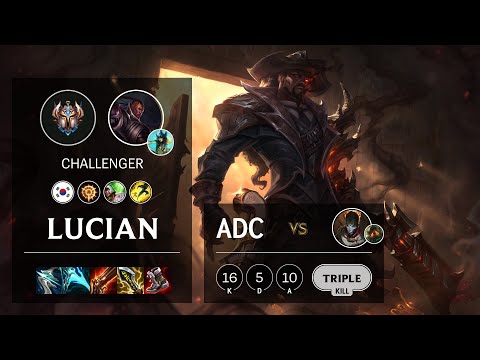 Lucian ADC vs Jhin - KR Challenger Patch 11.23