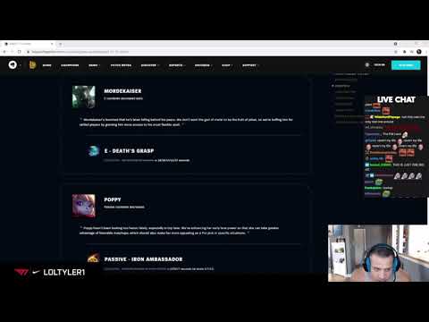 Tyler1 reacts to 11.19 LoL Patch Notes