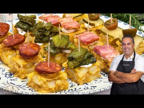 Canapés de tortilla de patata