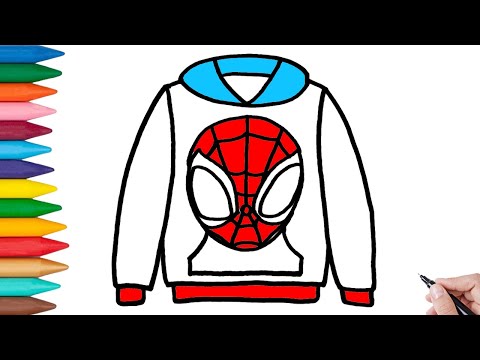 Spider-Man Face Hoodie Print | Coloring Page