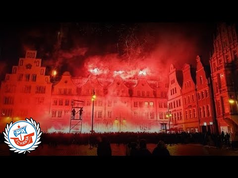 56 Jahre Hansa Rostock Pyro, Feuerwerk & Fanmarsch 28 12 2021