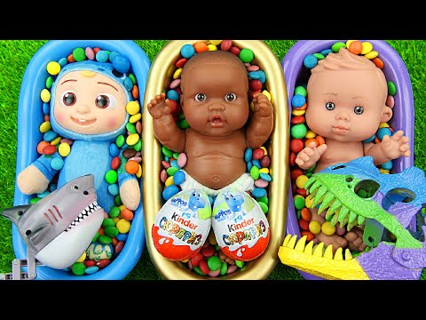 30 Minutes Oddly Satisfying Bathtub's with Mixing All My Candy M&M'S and Funny Make Up Baby's ASMR