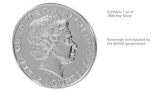 Zilveren munt Great Britain Year of the Sheep