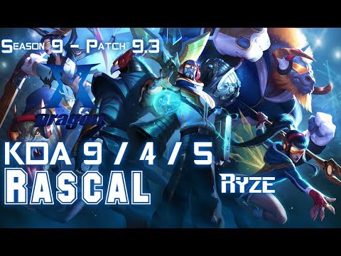 KZ Rascal RYZE vs AATROX Top - Patch 9.3 KR Ranked