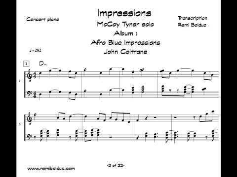 McCoy Tyner solo on Impressions