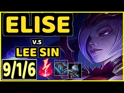 AKAADIAN (ELISE) vs LEE SIN - 9/1/6 KDA JUNGLE GAMEPLAY - NA Ranked MASTER
