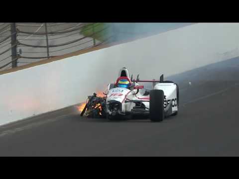 Sebastien Bourdais Turn 2 Incident During Indy 500 Qualifying