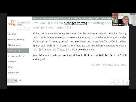 Gesetzliche Schuldverhältnisse 02 - Echte berechtigte GoA I (14.02.2021)