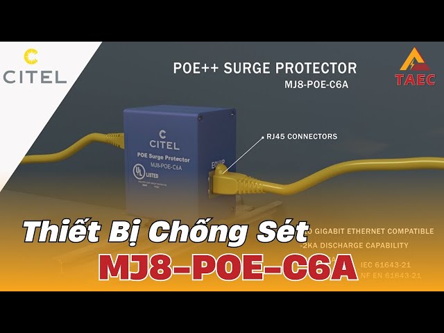 Video MJ8-POE-C6A - Thiết bị chống sét đường Ethernet PoE