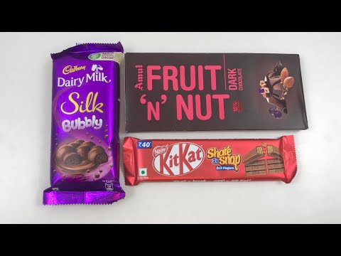 Chocolates ASMR 🍫 | Dairy Milk, Amul Fruit 'N' Nut & Kit Kat