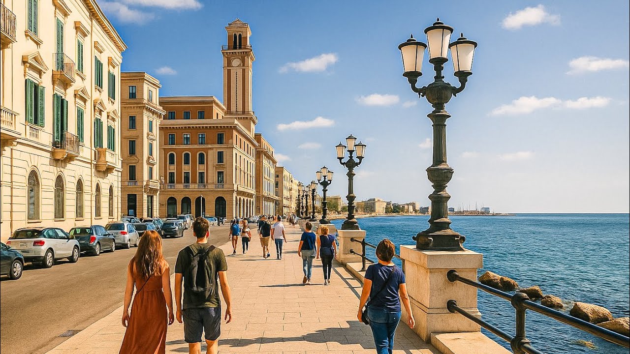 Bari, Italy in 4K A Walking Tour Through History and Seaside Beauty