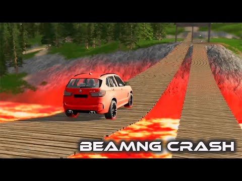 🔥 Cars vs Truss Bridge over Lava River🔥 | BeamNG.drive | Best Moments