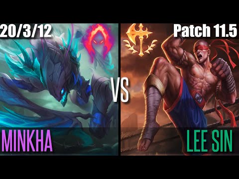 MINKHA KHA'ZIX vs LEE SIN | KR MASTER | Patch 11.5