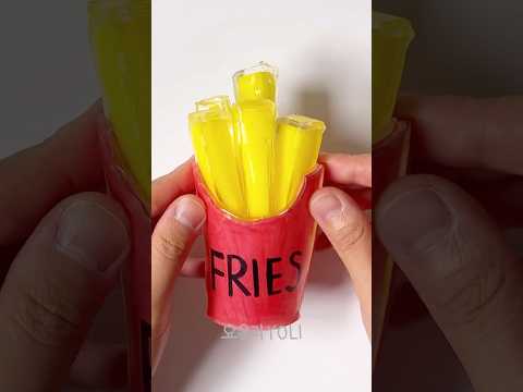 감자 튀김 🍟 테이프 말랑이 만들기 - DIY French Fries Squishy with nano tape #shorts