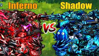 PVZ 1 Fusion 3.8 Challenge!! Team Inferno VS Team Shadow VS 300 Zombie Random - Who Will Win?
