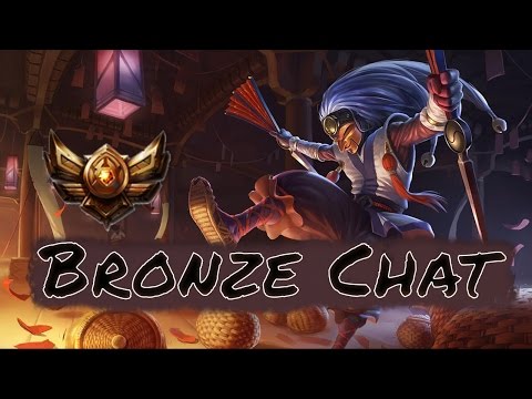 Funny Bronze Chat Fiesta in League of Legends ! Bronze Elo best Elo.