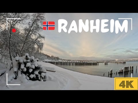 Ranheim, Norway Winter Walking Tour - 4K60FPS - with captions