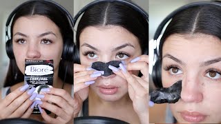 Download lagu BIORE PORE STRIP BLACKHEAD REMOVAL ASMR #shorts #youtubepartner mp3