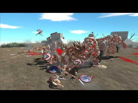 EPIC BATTLE OF 300 SPARTANS AGAINST THE ARMY OF HELL - Animal Revolt Battle Simulator