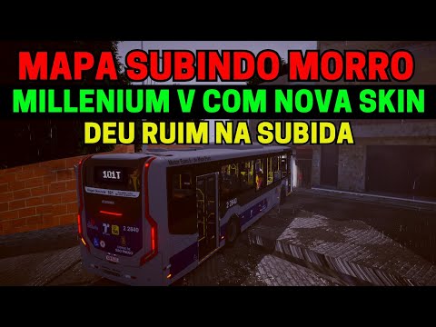 🔴Gameplay Mapa Subindo Morro | Com Nova Skin Mod Millenium V MBB | Proton Bus Simulator