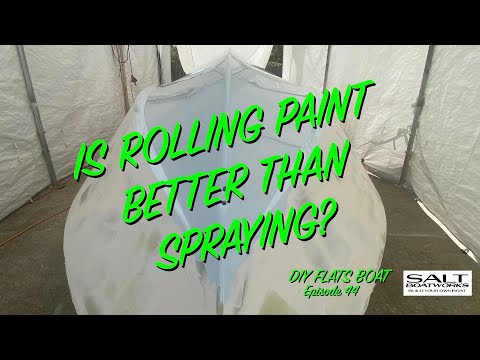 44.DIY Boat Building: Laying down Alexseal Topcoat