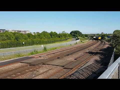 37069 & 37059 with 6M95 Dungeness to Crewe flasks passing Ashford Maidstone Loop 1st June 2017