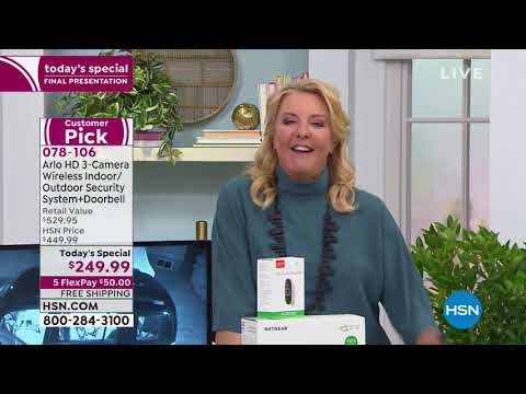 Arlo 3Camera Wireless Indoor/Outdoor Security System   A...