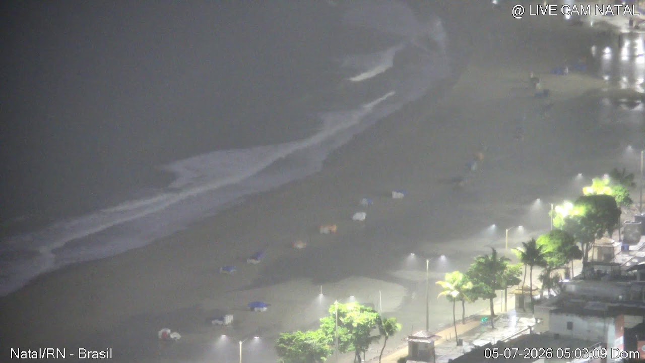 Live webcam view of Ponta Negra Beach and Morro do Careca