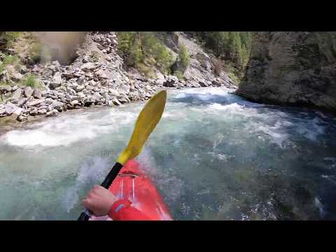 Kayaking on the Upper Guil (Aiguilles to the broken bridge) [Alps 2019, Day3_pt1]