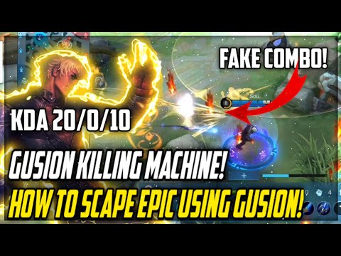 My Best Gusion Gameplay this Season!🔥| 20 Kills 0 Death!🔥| How to Escape Epic using Gusion!🔥 | MLBB