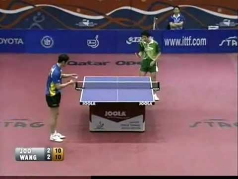 TT Qatar Open 2009 Wang Li Qin vs Joo Se Hyuk (Defense) 2