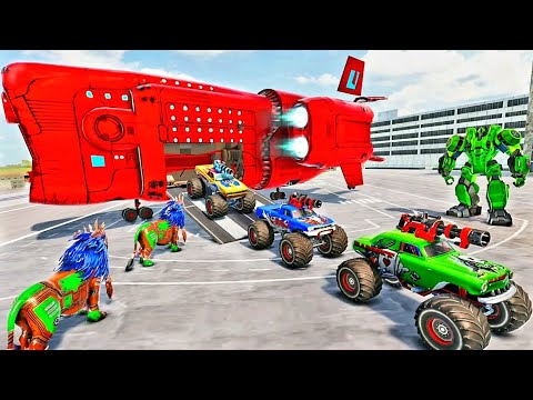 Space Robot Transport - Lions Robot Car Games - The Best Phone Games - Android Gameplay