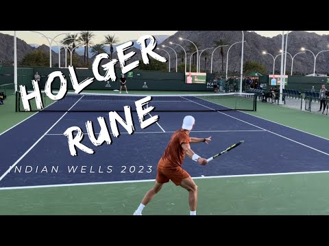 Holger Rune and Denis Shapovalov practice session 2023