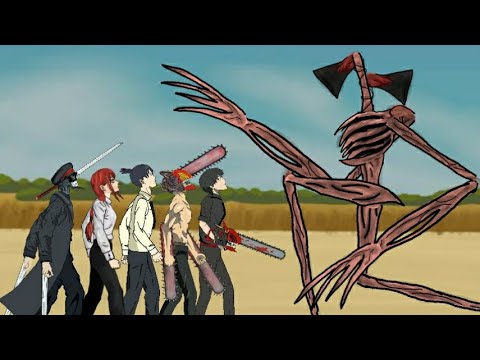 CHAINSAW MAN, Black Denji, Aki Hayakawa, Makima, Katana Man vs Siren Head || Drawing Cartoons 2