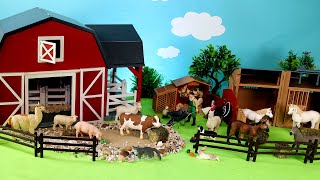 Farm and Barn Diorama   Animal Figurines