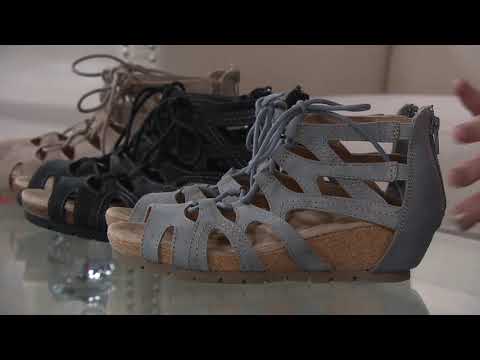 Earth Origins Leather Lace-Up Wedges -Kendra Kamilla on QVC
